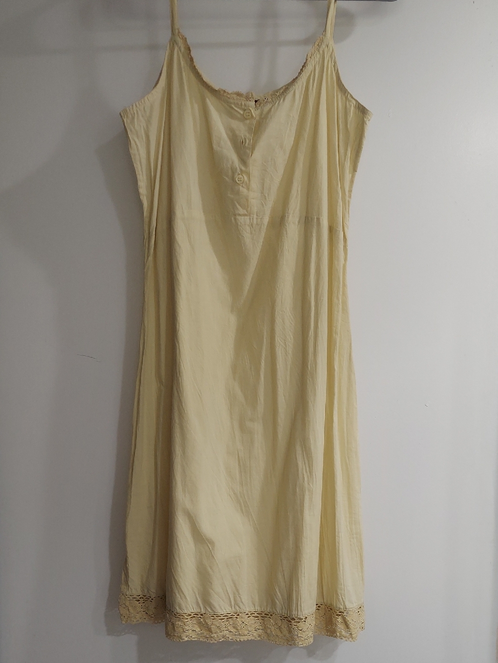 Funky People Lime Yellow Lace-Trim Slip
